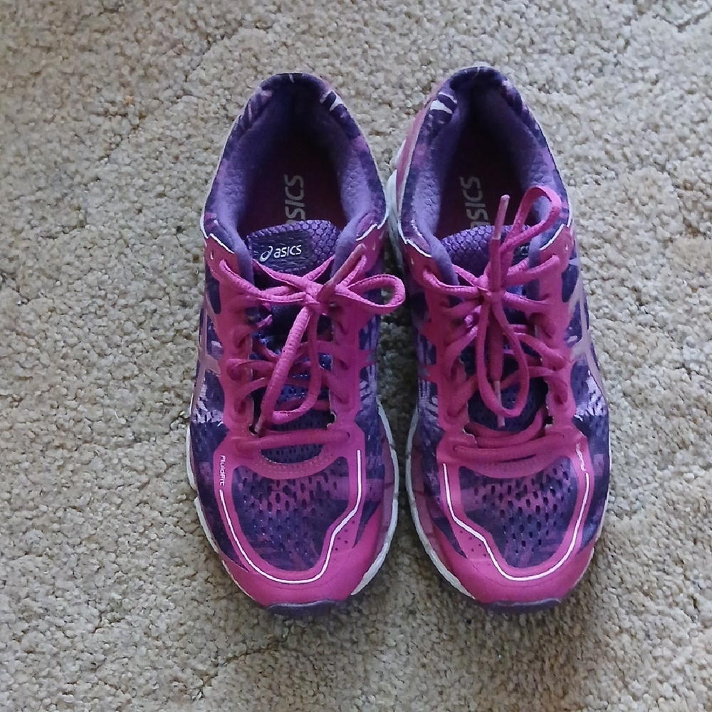 ASICS Kids Pink & Purple Athletic Sneakers